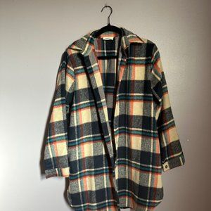 Dressed in LALA Arizona Grunge Jacket in Navy (Size: M)